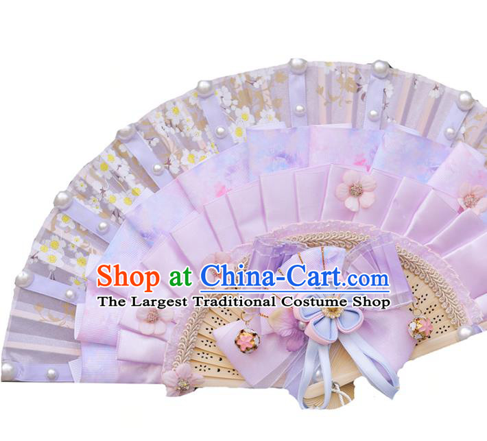 Custom Kimono Folding Fans China Handmade Classical Silk Fan