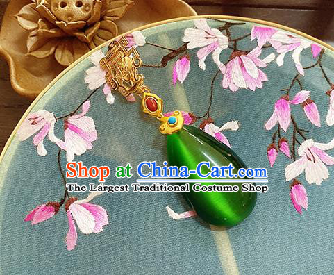 China Classical Pendant Accessories Collar Button Traditional Cheongsam Green Brooch