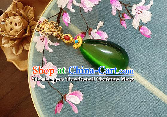 China Classical Pendant Accessories Collar Button Traditional Cheongsam Green Brooch