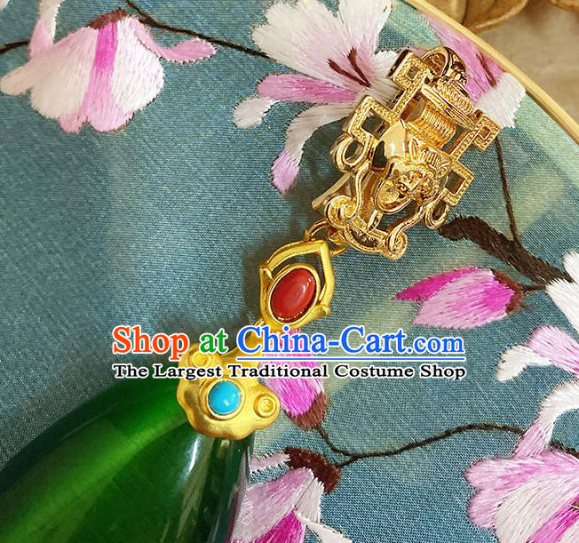 China Classical Pendant Accessories Collar Button Traditional Cheongsam Green Brooch