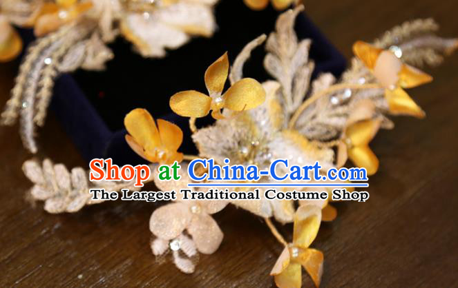 Chinese Classical Embroidered Flower Hair Sticks Hair Accessories Traditional Wedding Hairpins