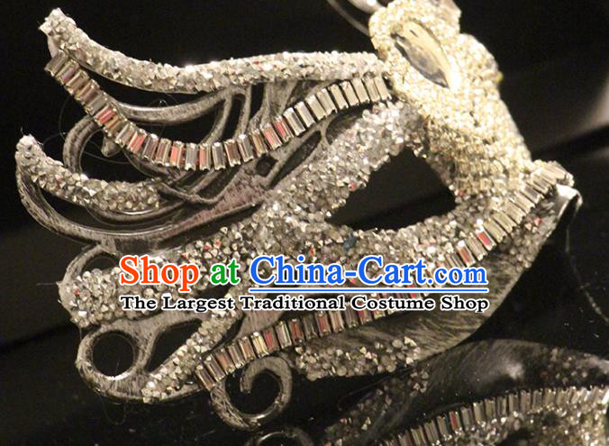 Top Halloween Cosplay Mask Baroque Crystal Blinder Stage Performance Face Accessories Fancy Ball Decorations