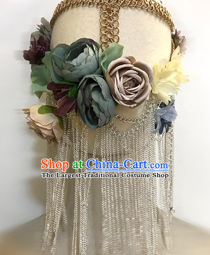 Top Stage Performance Face Accessories Fancy Ball Decorations Blinder Halloween Cosplay Flowers Mask