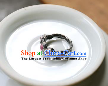 Traditional Handmade Jewelry Accessories China National Ruby Gems Ring