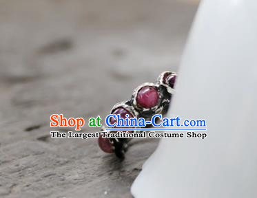 Traditional Handmade Jewelry Accessories China National Ruby Gems Ring