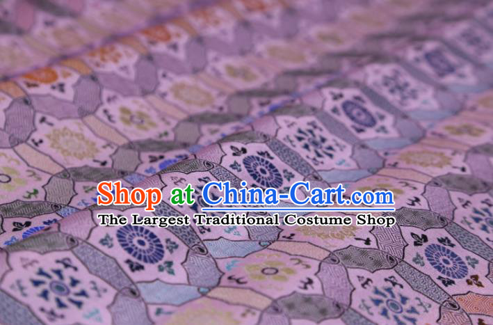 Chinese Classical Lotus Butterfly Pattern Design Pink Song Brocade Fabric Asian Traditional Silk Material