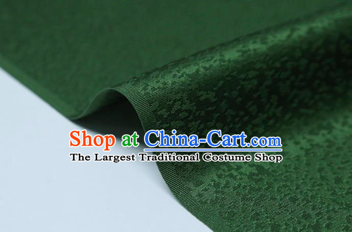 Chinese Classical Floral Pattern Design Deep Green Mulberry Silk Fabric Asian Traditional Cheongsam Silk Material