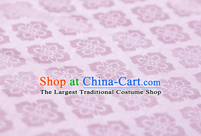 Chinese Classical Flowers Pattern Design Pink Silk Fabric Asian Traditional Cheongsam Brocade Material