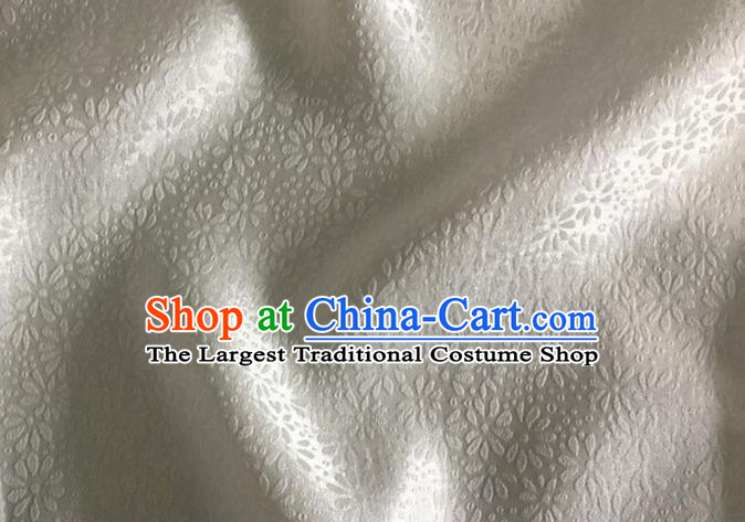 Asian Chinese Classical Jacquard Pattern Design White Brocade Fabric Traditional Cheongsam Silk Material