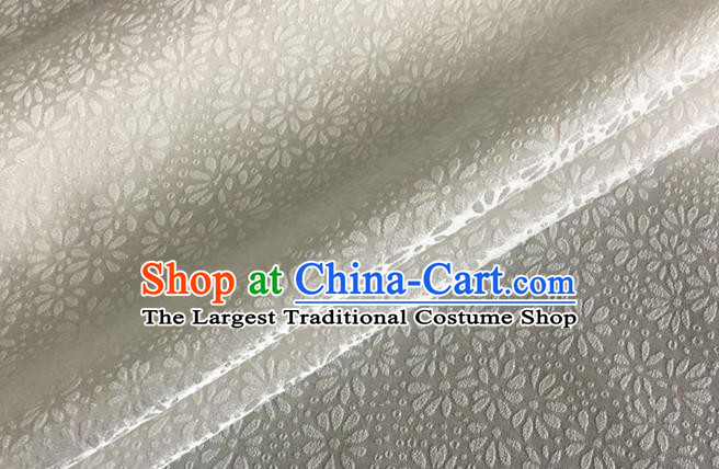 Asian Chinese Classical Jacquard Pattern Design White Brocade Fabric Traditional Cheongsam Silk Material