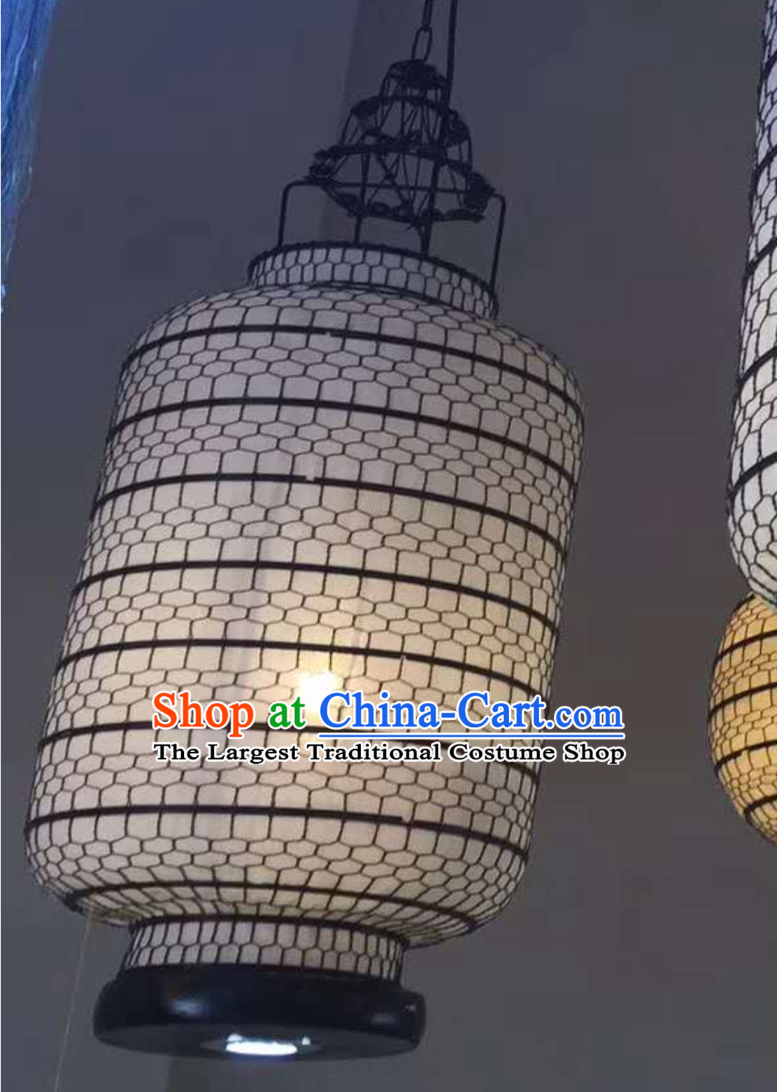 Lucky Red Chinese Classical Handmade Iron Mesh Lantern