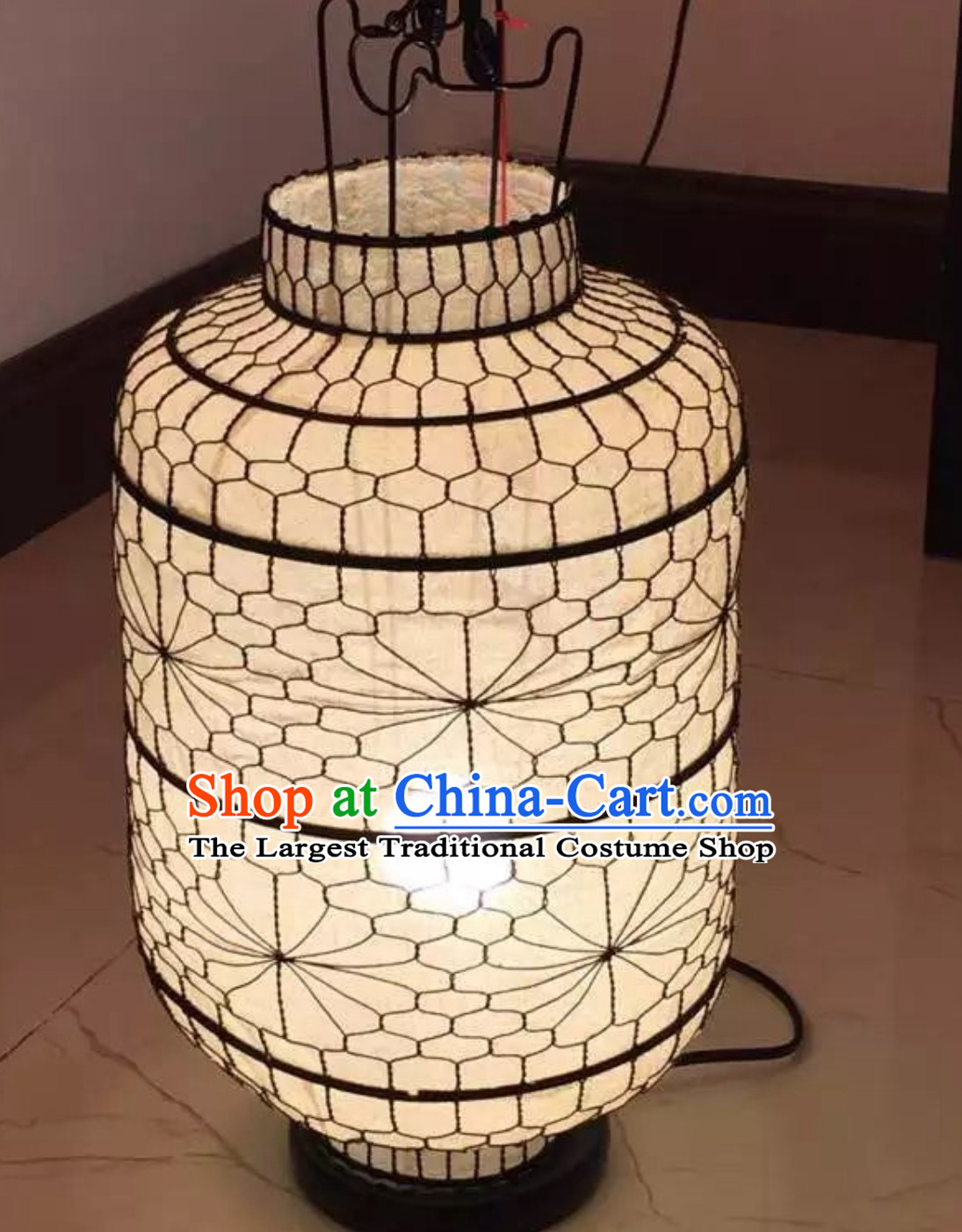 Lucky Red Chinese Classical Handmade Iron Mesh Lantern