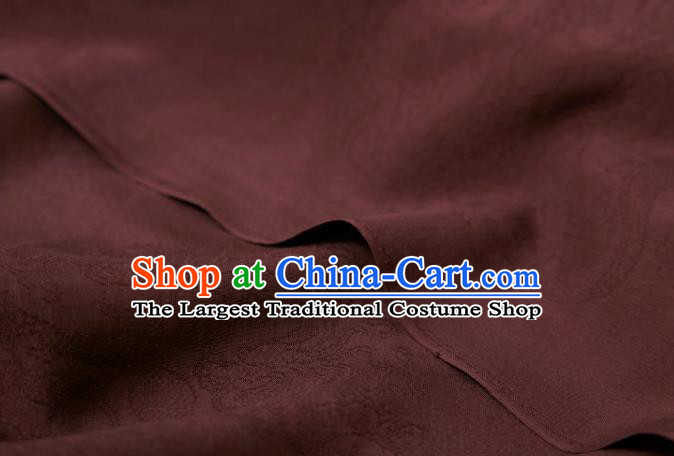 Chinese Classical Dragon Pattern Design Purplish Red Mulberry Silk Fabric Asian Traditional Cheongsam Silk Material