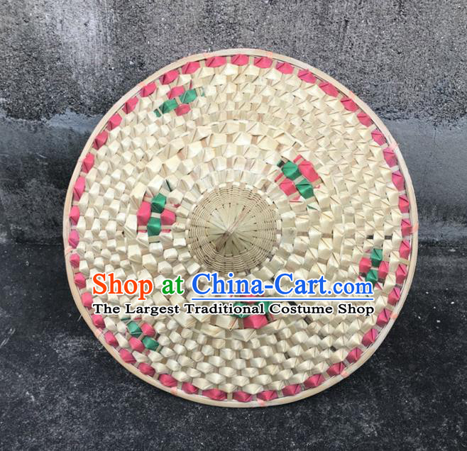 Handmade Chinese Pineapple Straw Hat Traditional Bamboo Hat Craft