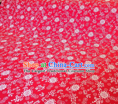 Chinese Classical Lucky Pattern Design Red Fabric Asian Traditional Hanfu Cloth Material