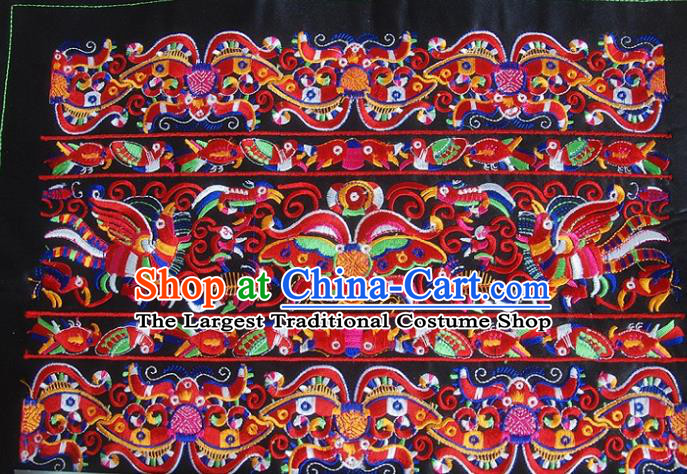 Chinese Traditional Ethnic Embroidered Butterfly Patch Decoration Embroidery Applique Craft Embroidered Triangle Accessories