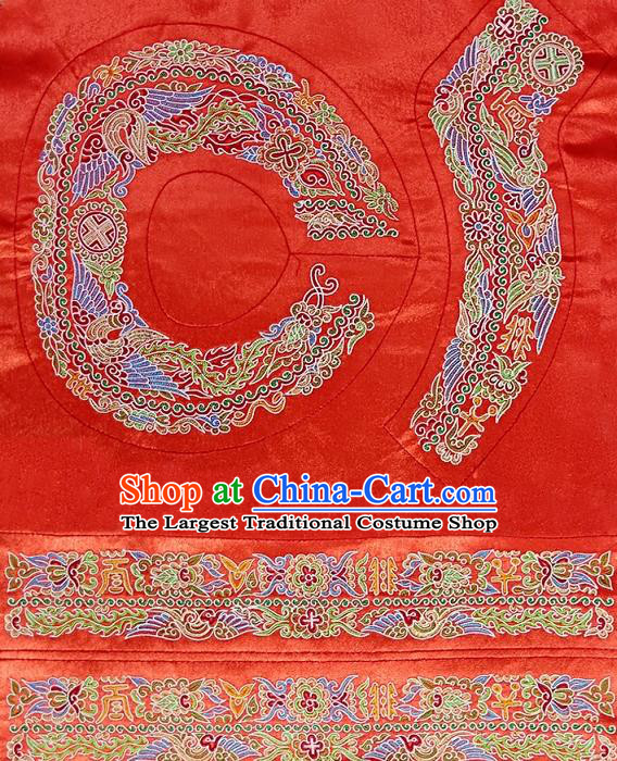 Chinese Traditional Embroidered Red Patch Decoration Embroidery Applique Craft Embroidered Accessories