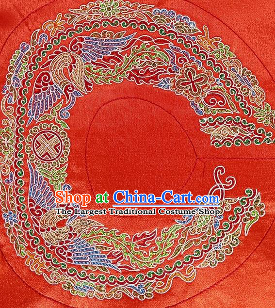 Chinese Traditional Embroidered Red Patch Decoration Embroidery Applique Craft Embroidered Accessories