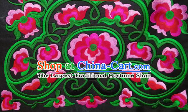 Chinese Traditional Embroidered Flowers Pattern Patch Cloth Decoration Embroidery Craft Embroidered Accessories