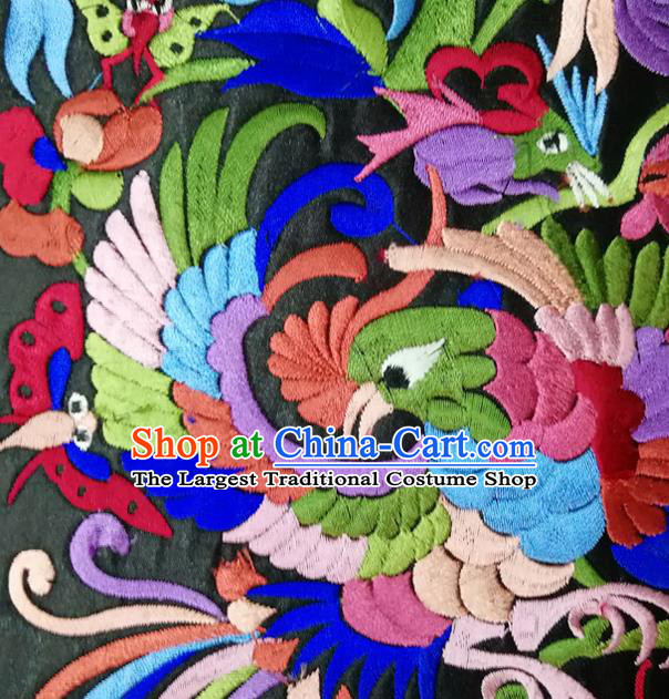 Chinese Traditional Embroidered Flowers Birds Pattern Patch Cloth Decoration Embroidery Craft Embroidered Accessories