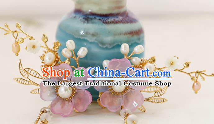 Chinese Classical Wedding Pine Hair Comb Traditional Bride Hair Accessories Handmade Hanfu Tassel Hairpins Complete Set