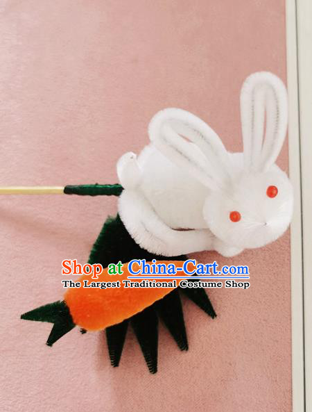 Handmade China Classical Velvet Rabbit Brooch Traditional Cheongsam Accessories