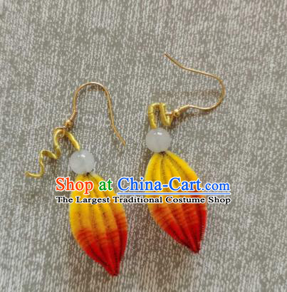 Handmade China Classical Velvet Earrings Traditional Cheongsam Ear Accessories