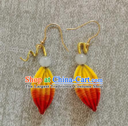 Handmade China Classical Velvet Earrings Traditional Cheongsam Ear Accessories