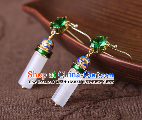 Chinese Classical Cloisonne Ear Accessories Traditional Cheongsam Earrings