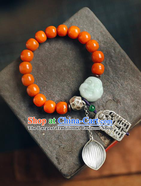 China Traditional Agate Beads Bracelet Accessories Wristlet Classical Jade Bangle Jewelry