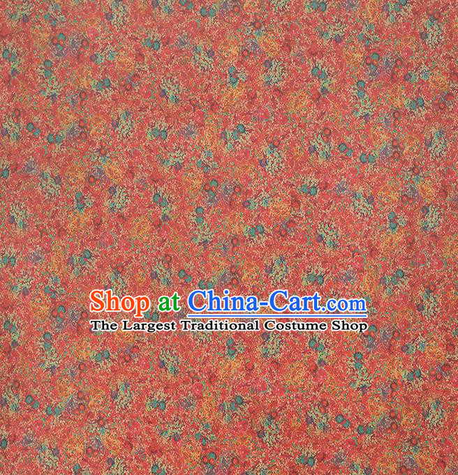Chinese Wedding Red Satin Fabric Traditional Qipao Dress Brocade Classical Pattern Silk Drapery
