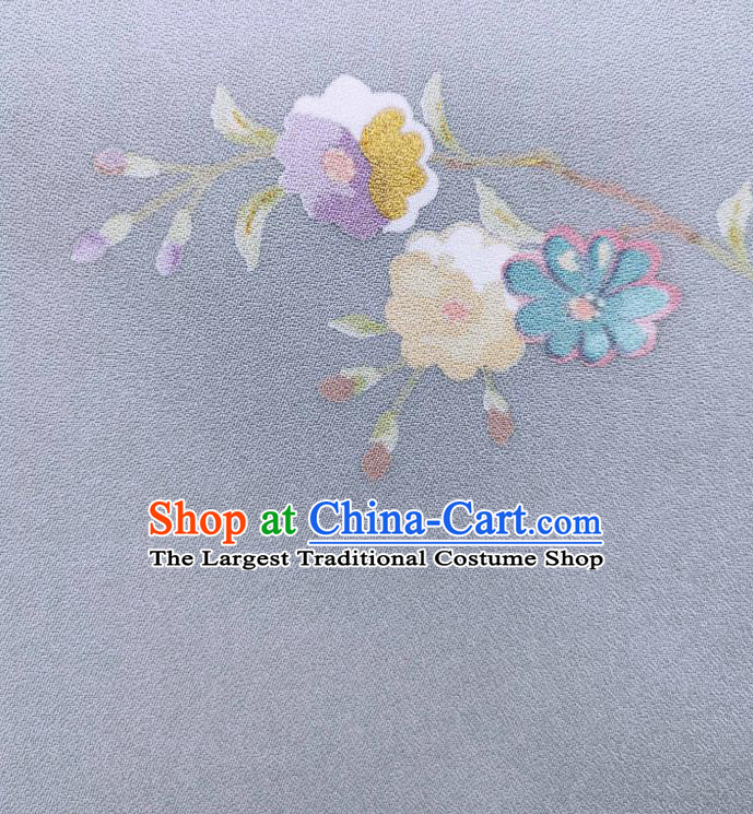 Asian Japan Classical Primrose Pattern Brocade Traditional Silk Fabric Japanese Kimono Cloth Drapery