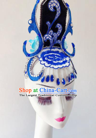 China Traditional Stage Performance Hair Accessories Handmade Wigs Chignon Folk Dance Headwear