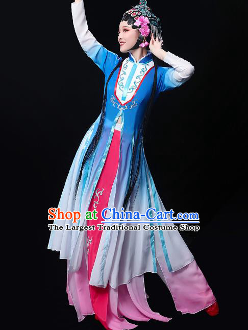 Chinese Classical Dance Clothing Beauty Dance Blue Dress Traditional Peking Opera Performance Costumes