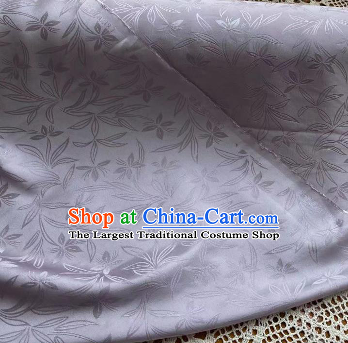 Chinese Traditional Hanfu Dress Drapery Violet Silk Fabric Classical Orchids Pattern Brocade Cloth Jacquard Tapestry Material