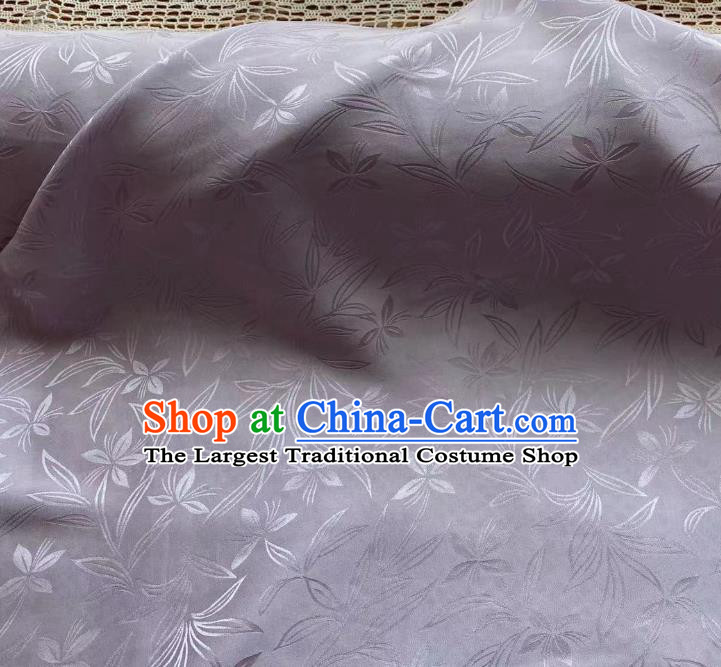 Chinese Traditional Hanfu Dress Drapery Violet Silk Fabric Classical Orchids Pattern Brocade Cloth Jacquard Tapestry Material