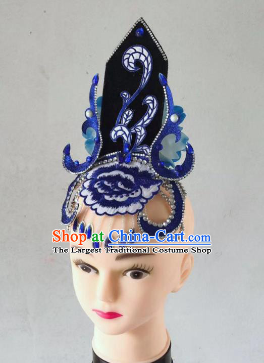 Handmade Chinese Classical Dance Wigs Chignon Umbrella Dance Hair Accessories Stage Performance Hairpieces