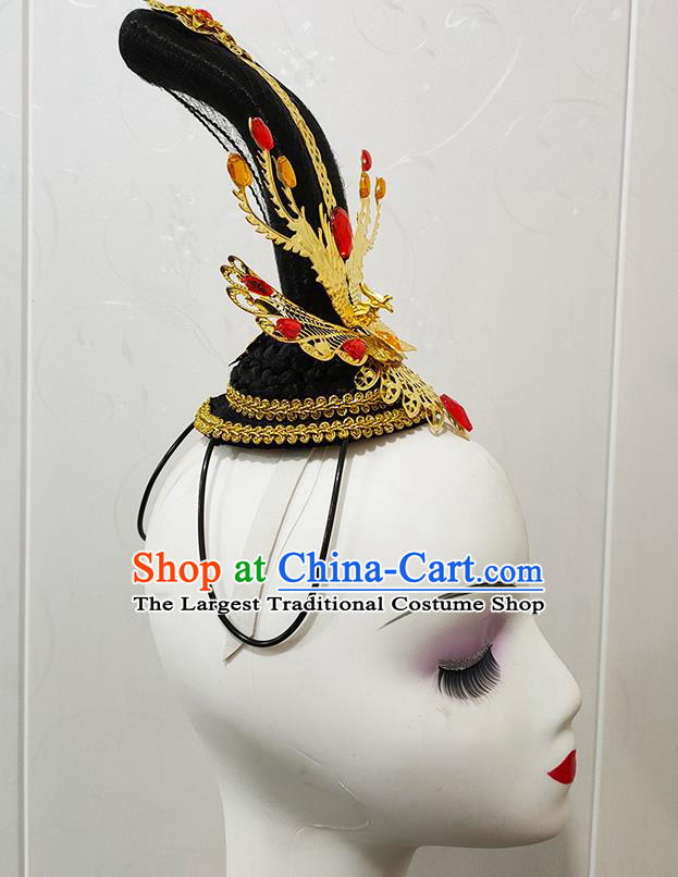 Chinese Beauty Dance Hair Accessories Court Dance Hairpieces Classical Dance Performance Wigs Chignon