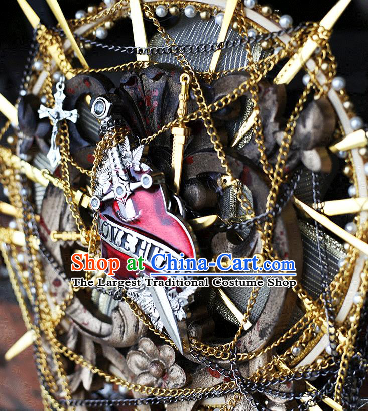 Top Stage Show Crystal Mace Handmade Queen Accessories Cosplay Goddess Props Gothic Princess Sceptre