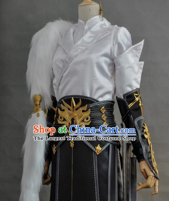 Custom Moonlight Blade Swordsman Garment Costumes Game Role Chivalrous Male Suits Cosplay Knight Clothing