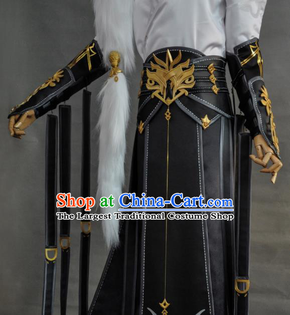 Custom Moonlight Blade Swordsman Garment Costumes Game Role Chivalrous Male Suits Cosplay Knight Clothing