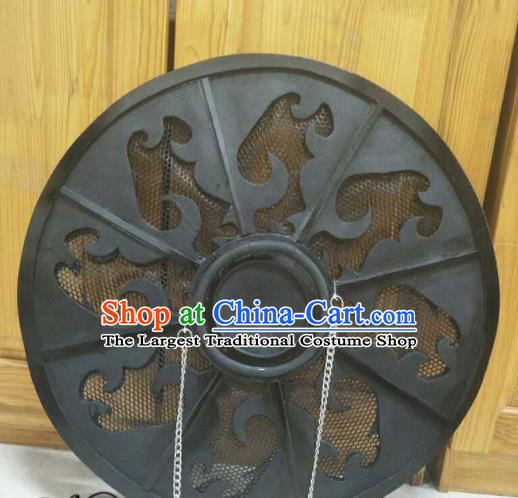 Custom Chinese Handmade Swordsman Shield Accessories Cosplay Performance Circular Hat Puppet Show Warrior Props