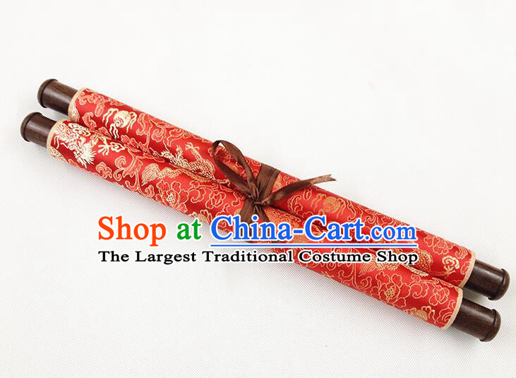 Chinese  Meters Long Classical Wedding Guest Signatures Cloth Scroll