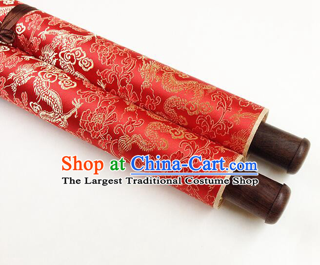 Chinese  Meters Long Classical Wedding Guest Signatures Cloth Scroll