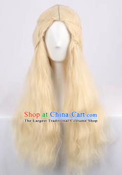 Yellow Corn Perm Cos Wig