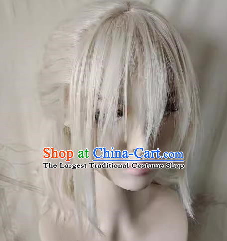 Wig Front Lace Hand Hook Wolf Tail Cos Customized Headgear
