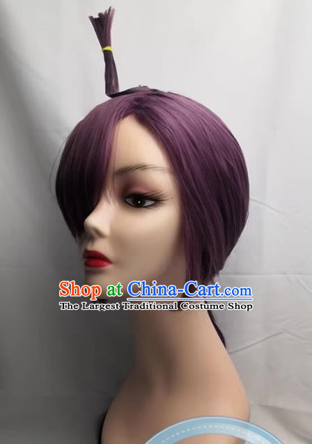 Cosplay Wig Set Xiaochun Chloe COS PokÉMon Journey 1716 Purple Lantern Braid Custom Fake Hair