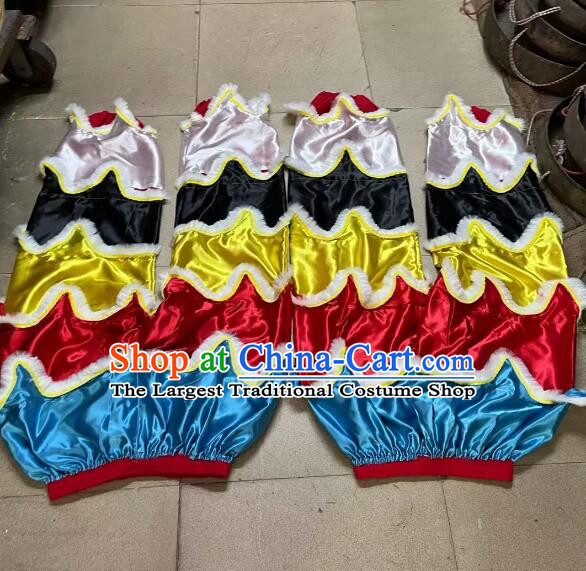 China Hakkas Lion Dance Costumes Top 2 Qilin Pants Handmade Kylin Dance Pants Complete Set