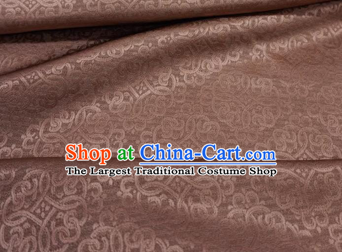 Light Coffee Chinese Classical Lucky Clouds Pattern Material Traditional Design Brocade Fabric Ancient Hanfu Cloth