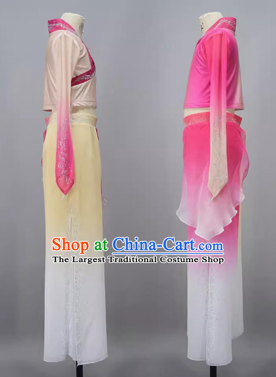 Chinese Dance Contest Program Fox Legend Replica Costume China Classical Dance Pink Uniform